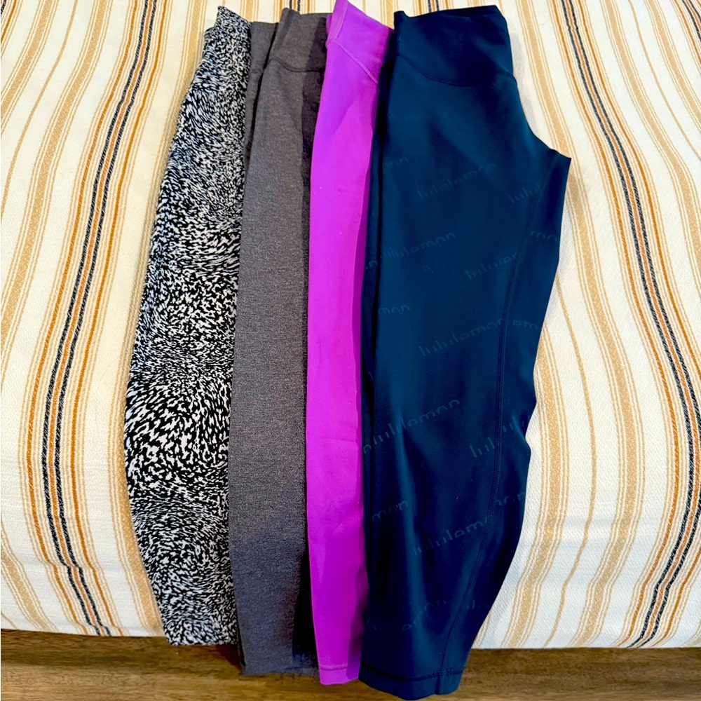 lululemon athletica Women's Leggings - Patterned, Gray, Purple, Navy